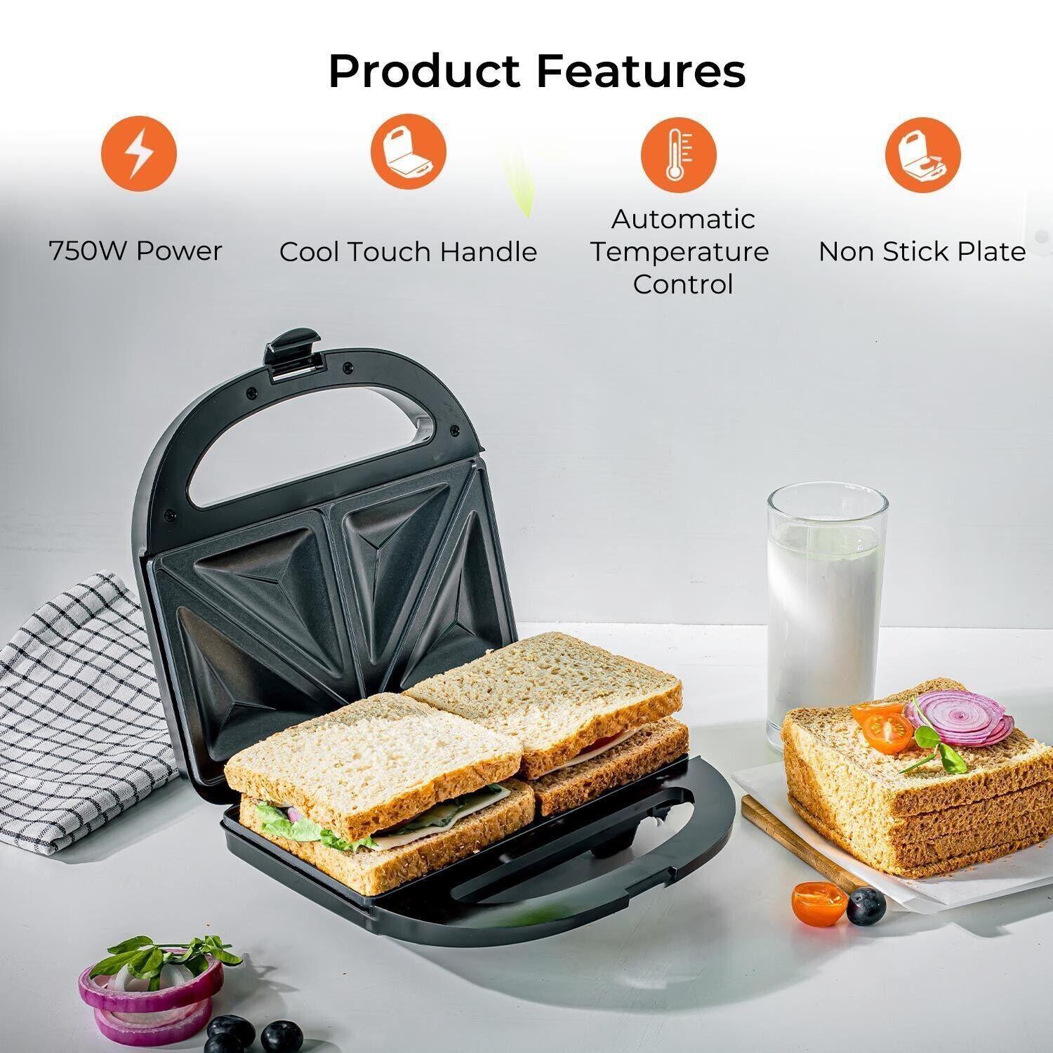 Waffle Maker Toastie Maker Sandwich NonStick Plates Cake Machine Breakfast Maker