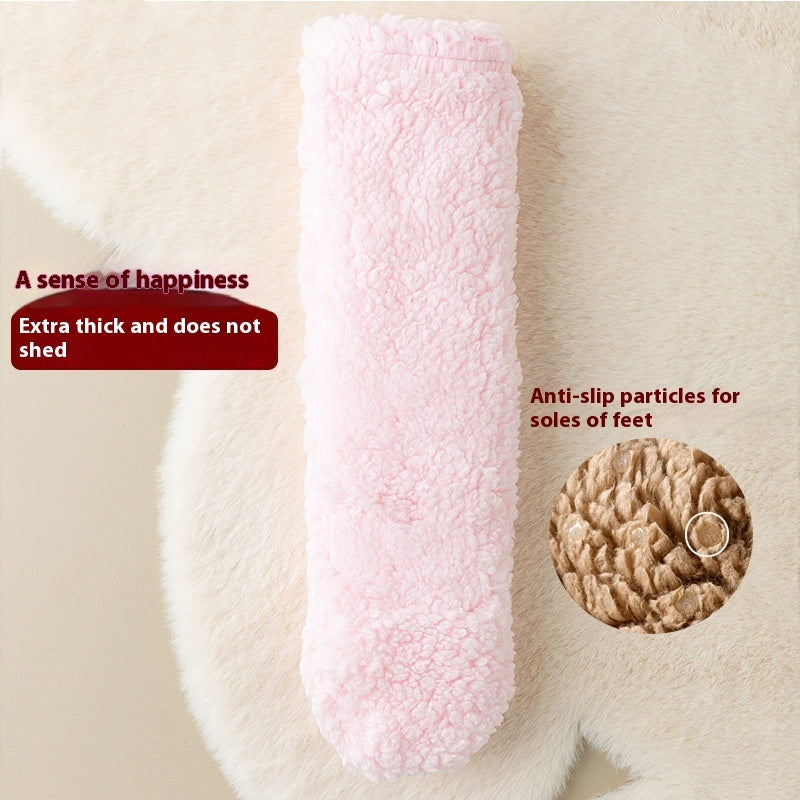 Winter Floor Socks Velvet Thicken Warm Coral Velvet Cute Socks Home Footwear Non-slip Socks New Year Gifts Winter Gadgets