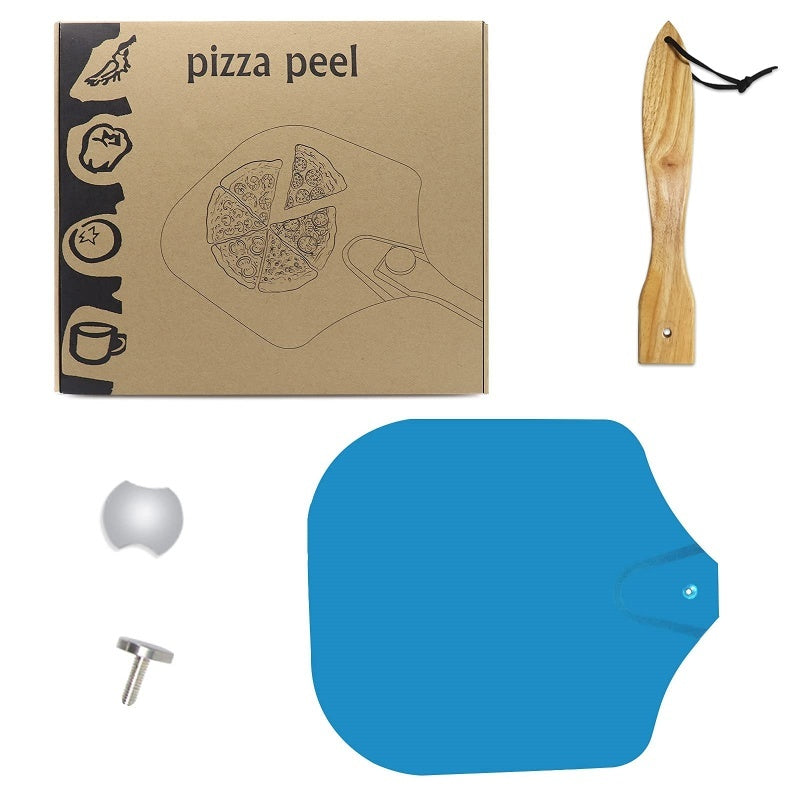 12 Inch Pizza Peel Oven Aluminium Foldable Wood Handle And Pizza Paddle