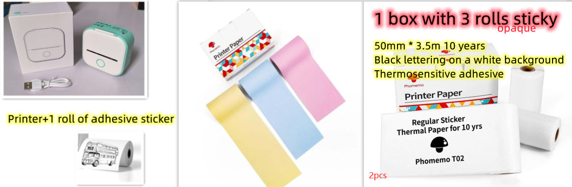 Mini Bluetooth Thermal Label & Photo Printer