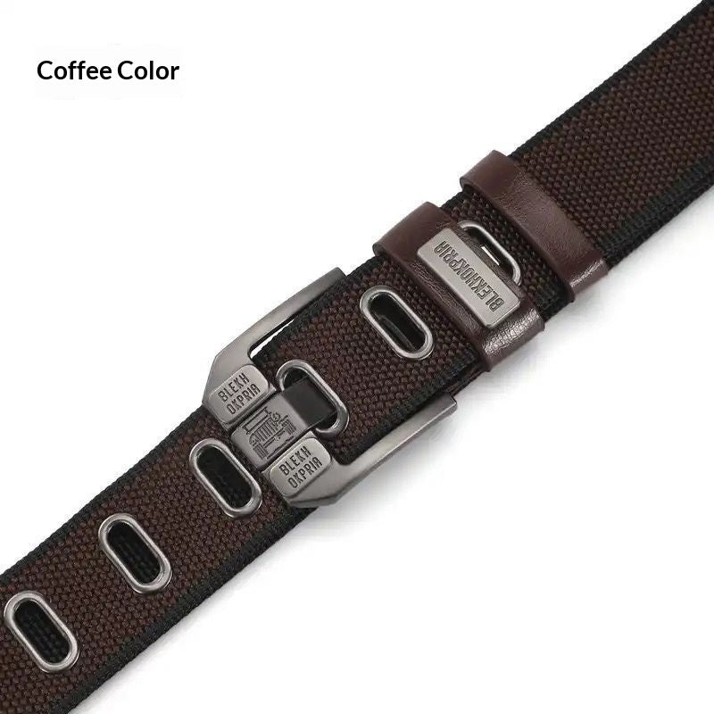 Men's Double-sided Canvas Outdoor Casual Belt With Alloy Pin Buckle