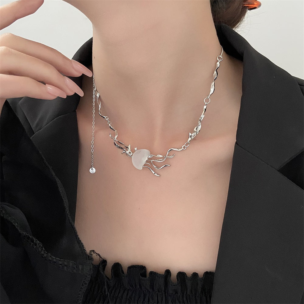 Alloy Jellyfish Tassel Necklace For Women