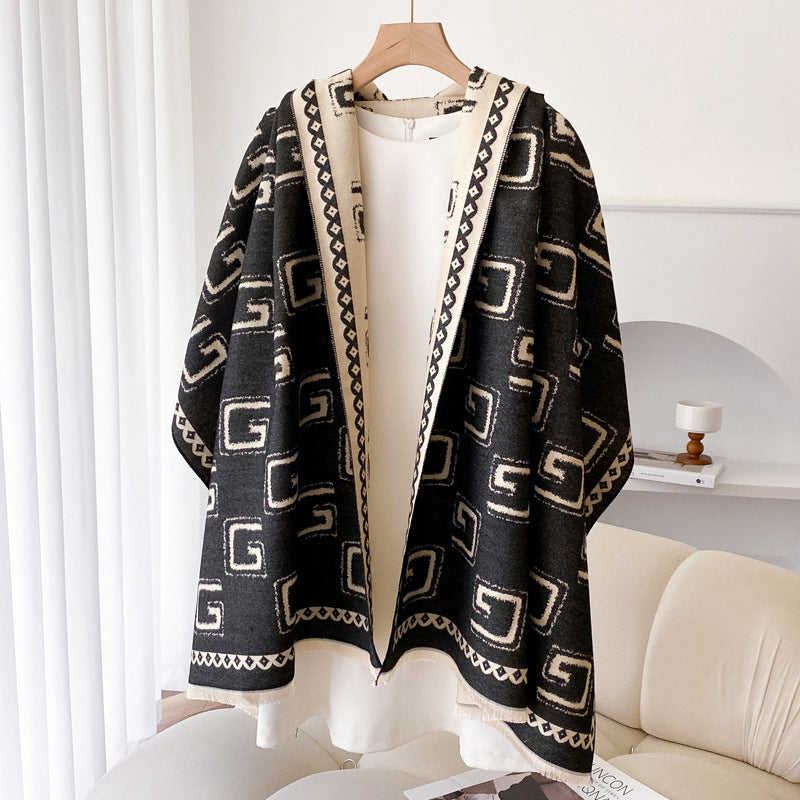 Warm Cashmere-like Thick Shawl Long Wild Scarf