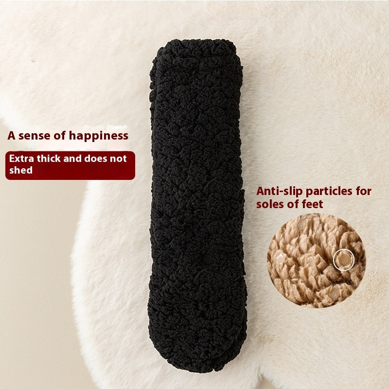 Winter Floor Socks Velvet Thicken Warm Coral Velvet Cute Socks Home Footwear Non-slip Socks New Year Gifts Winter Gadgets