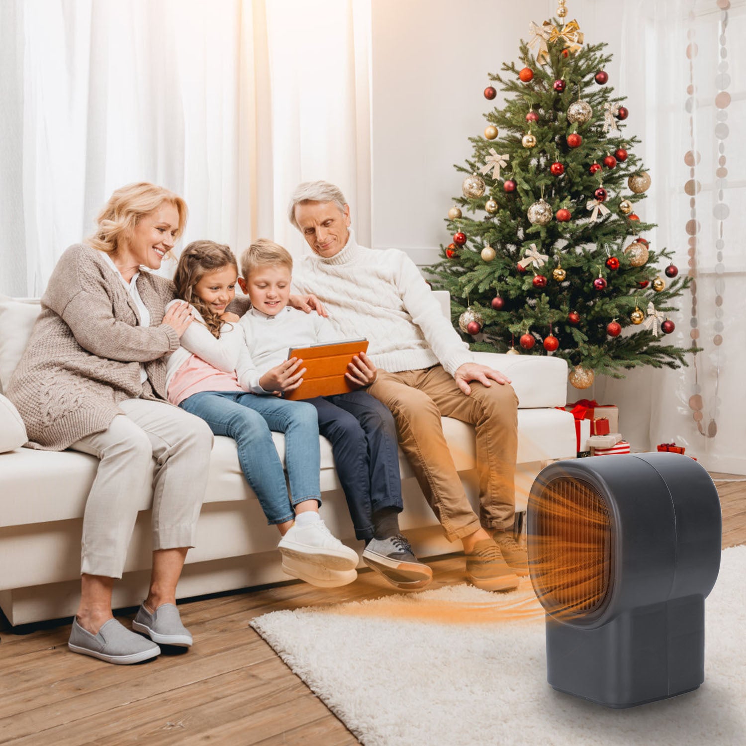 Portable Mini Space Heater – Cozy Heat 500W Compact Electric Desktop Fan Heater for Home & Office