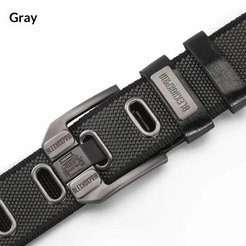 Men's Double-sided Canvas Outdoor Casual Belt With Alloy Pin Buckle
