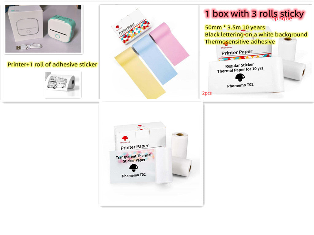 Mini Bluetooth Thermal Label & Photo Printer