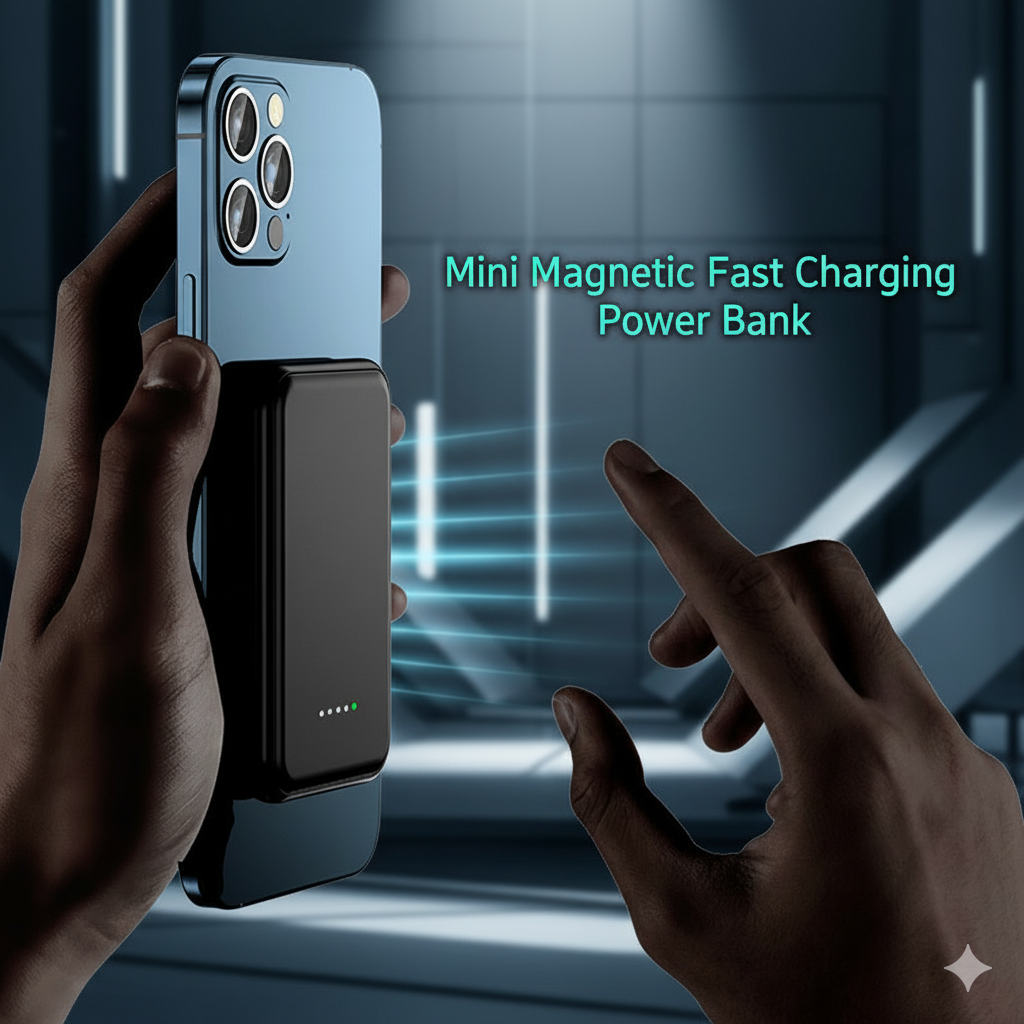 Mini Fast Charging Magnetic Wireless Portable Power Bank 5000-10000 MAh
