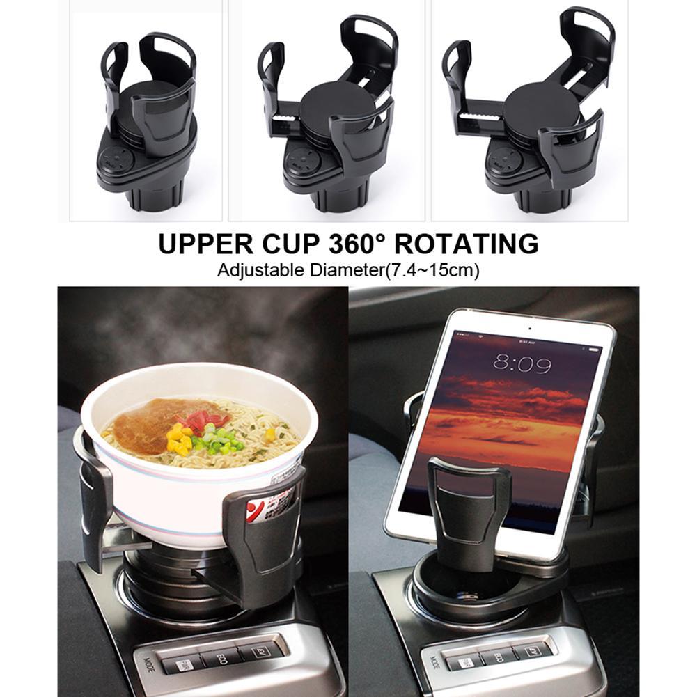 Foldable Car Cup Holder Drinking Bottle Holder Cup Stand Bracket Sunglasses Phone Organizer