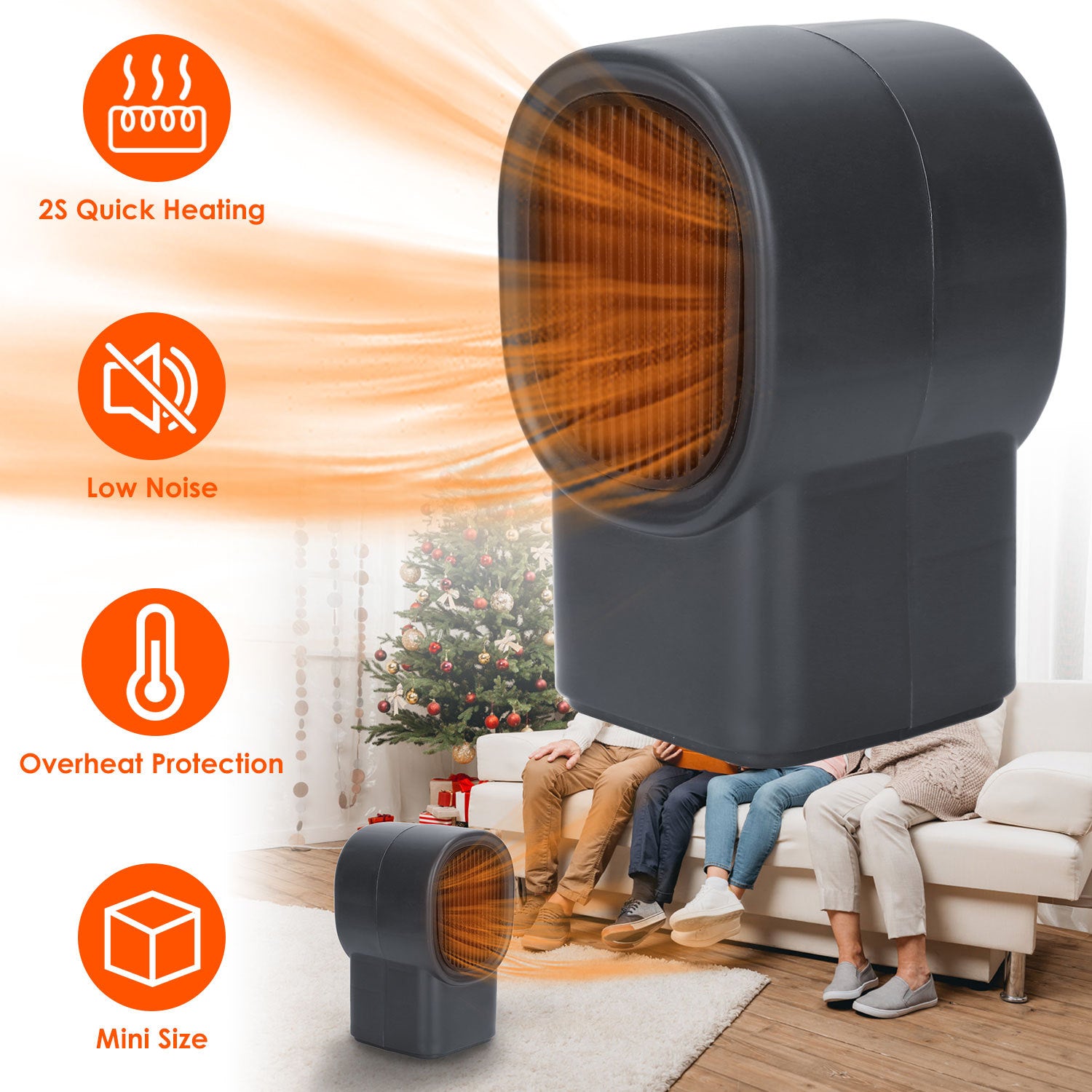 Portable Mini Space Heater – Cozy Heat 500W Compact Electric Desktop Fan Heater for Home & Office