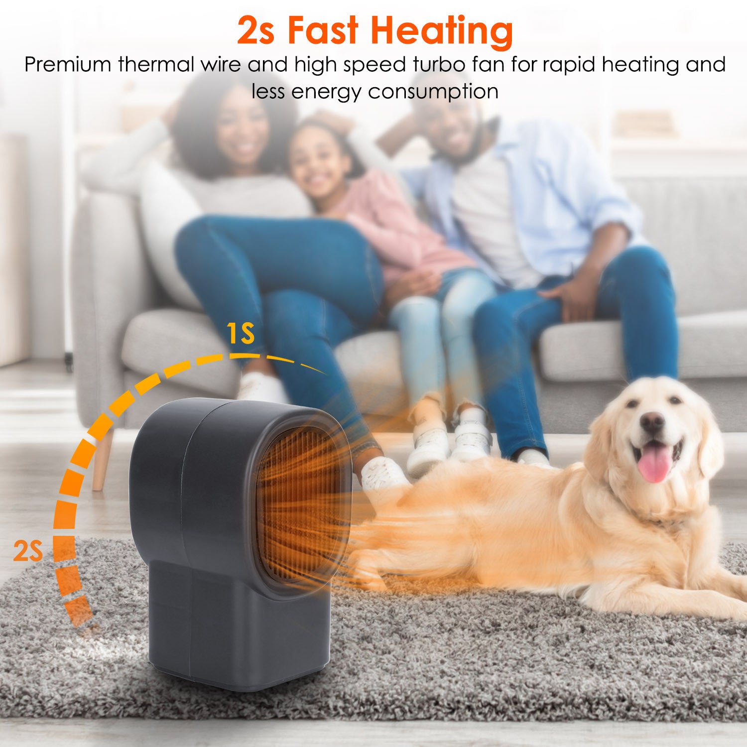 Portable Mini Space Heater – Cozy Heat 500W Compact Electric Desktop Fan Heater for Home & Office