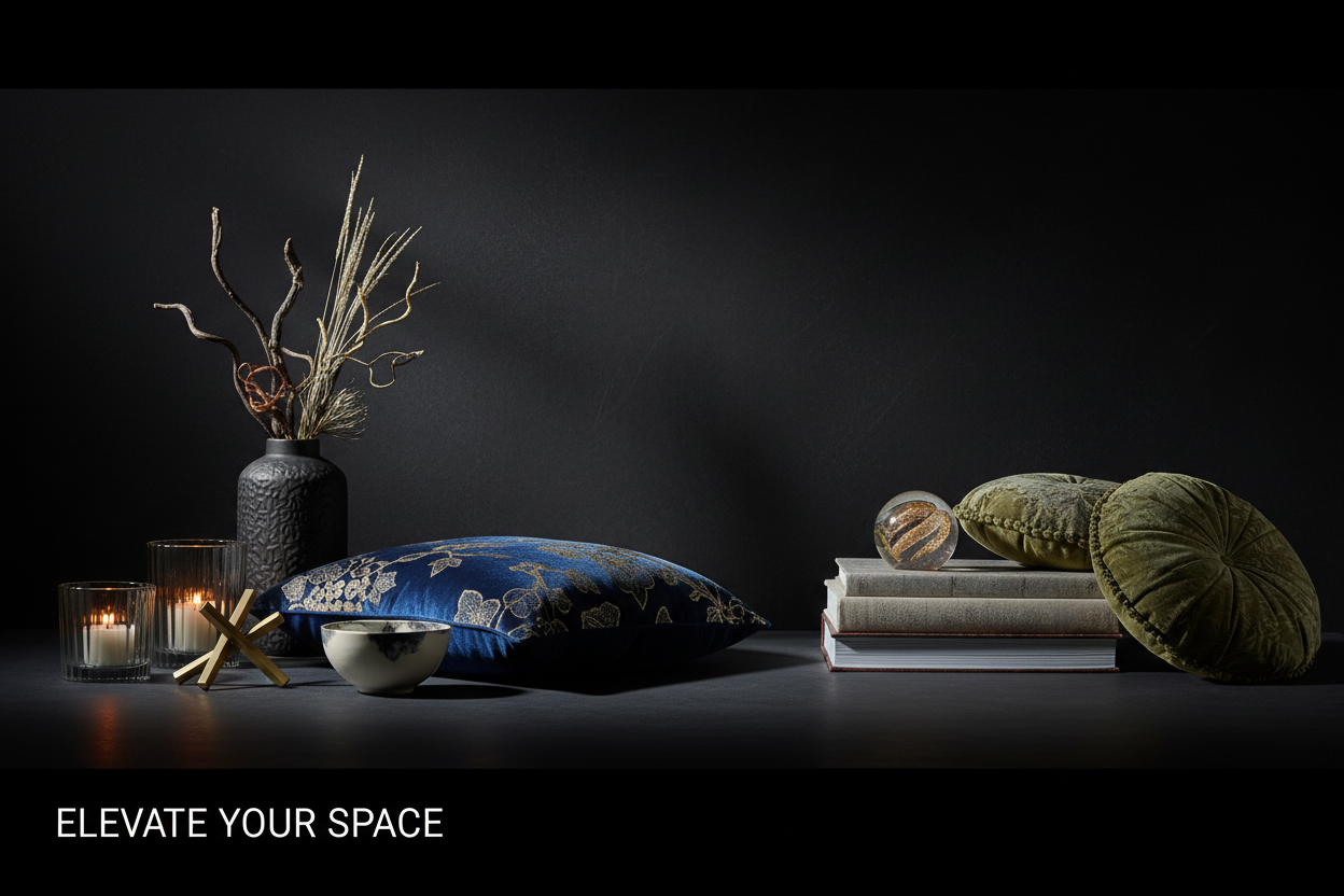 need banner image of home decor dark background